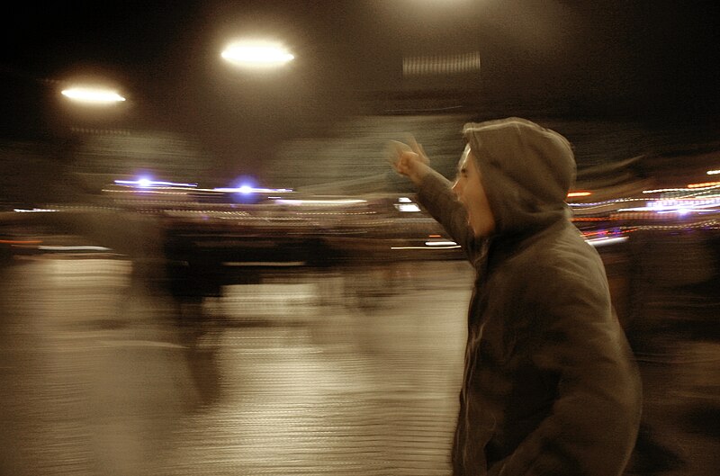 File:Rioting after Nicolas Sarkozy's election, Place de la Bastille, Paris - 20070507-02.jpg