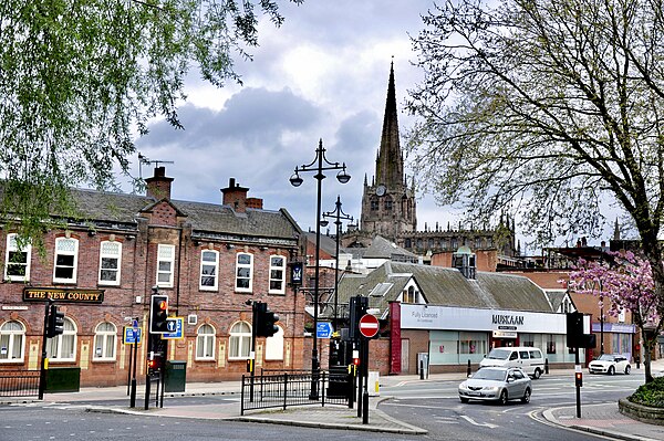 Image: Rotherham, England, 2 May 2010 (17), the New County pub and Rotherham town centre