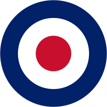 The roundel of the Royal Air Force incorporates the British national colours Roundel of the United Kingdom.svg