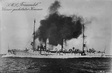 Light cruiser Frauenlob, sunk 31st May SMS Frauenlob German cruiser.jpg