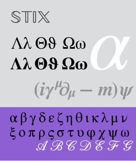 STIX Fonts project Typeface