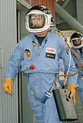 Џо Енгл током тренинга за лет СТС-51-И, 1985. године