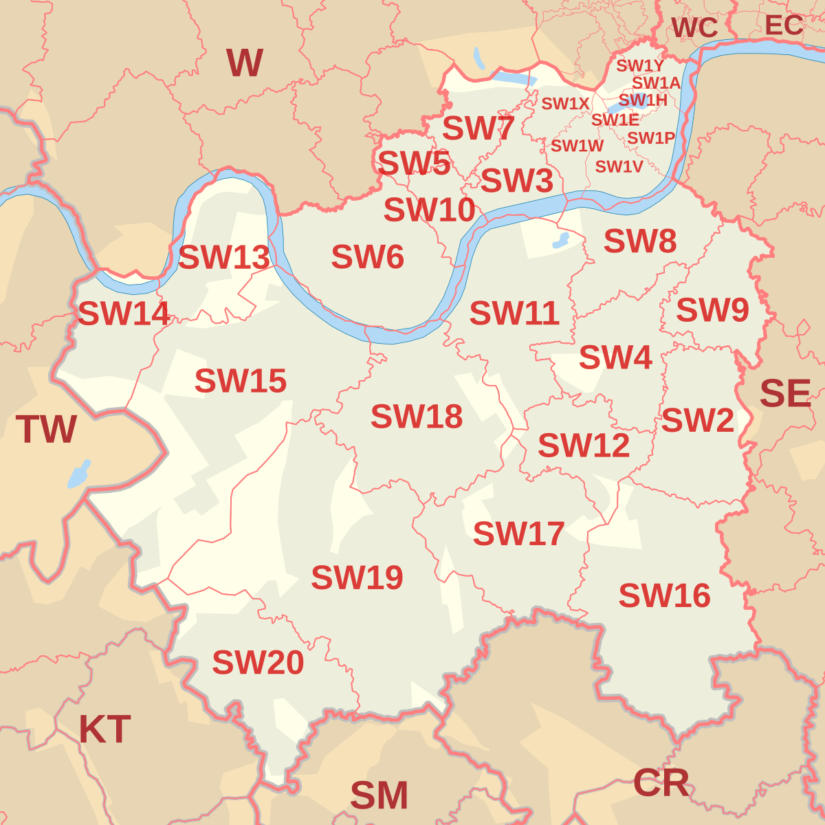 Индекс лондона. Postcode sw1 Лондон. Уимблдон на карте Лондона. London почтовые индексы.