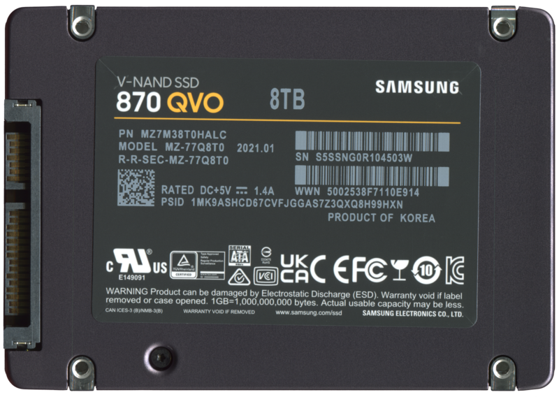 File:Samsung 870 QVO 8TB SATA 2,5 Zoll Internes Solid State Drive