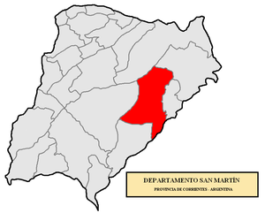 Департамент Сан-Мартин на карте