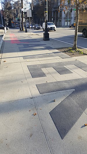 Black Lives Matter street mural (Seattle City Hall)