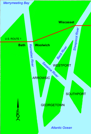 Schematic map of estuary.