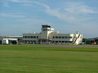 Shoreham Airport is the closest airport to Worthing. Shoreham Airport buildings.jpg