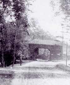 View of the tollgate in Slingerlands, this was demolished in 1908. SlingerlandsTollgate.jpg