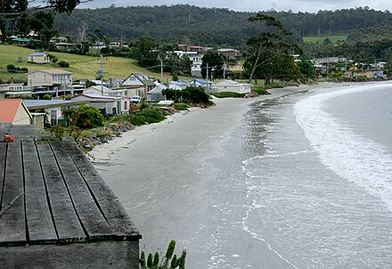 A view of the township by the coast