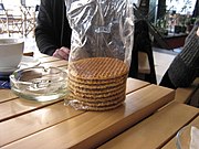 A packet of store-bought stroopwafels