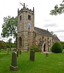 کلیسای St Oswald، Collingham، West Yorkshire از جنوب غربی مشاهده شده است (برگرفته از کاربر Flickr در 17 ژوئن 2012) .jpg