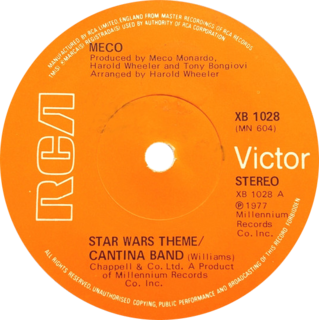 <span class="mw-page-title-main">Star Wars Theme/Cantina Band</span> 1977 single by Meco