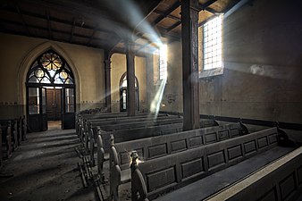 WLM 2019: Igreja Evangélica abandonada em Stawiszyn, Polônia, 2019.