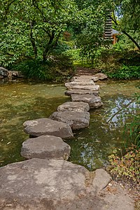 Stone bridge Japanese Garden Stadtgarten Karlsruhe