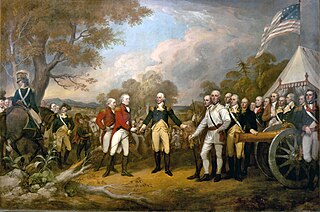 <i>Surrender of General Burgoyne</i> Painting by John Trumbull