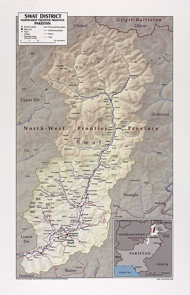 Map of the Western Frontier of India and Neighboring Countries