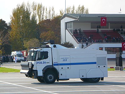 A Turkish TOMA water cannon of the General Directorate of Security in Turkey.