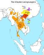 Distribution of Tai–Kadai languages