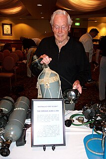 Ted Eldred Australian inventor of the single hose diving regulator