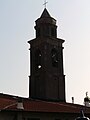 Il campanile della chiesa di San Pietro di Tegli, Fraconalto, Piemonte, Italia