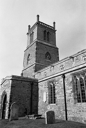 The church at Ecton, Northamptonshire, where Middleton was rector from 1629 to 1641 The church ecton.jpg