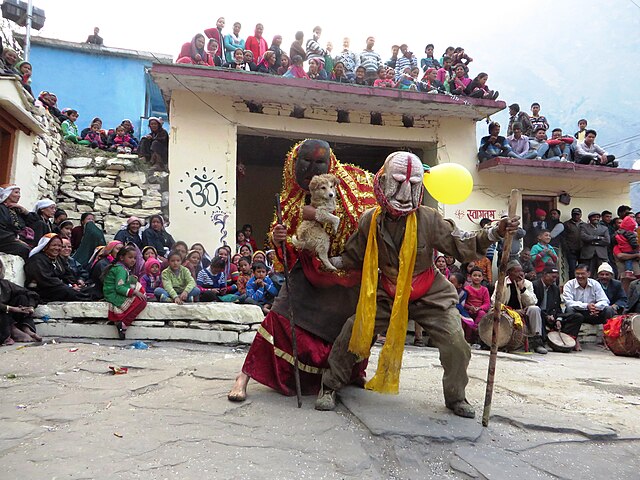 Mask Dance in lata village, the gateway to Nanda Devi National Park