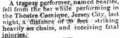 1874 April 23: Trapeze performer A. H. Searles injured