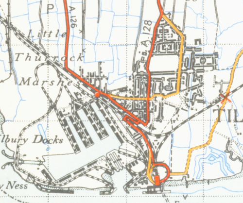 Map of the town from 1946