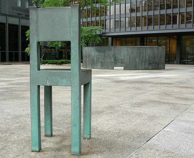 Wall and chairs (1985) by Al McWilliams on King Street