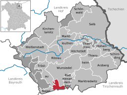 Läget för Tröstauer Forst-Ost i Landkreis Wunsiedel im Fichtelgebirge