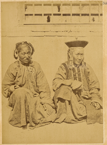 Two Chahar Women in Festive Dresses. Inner Mongolia, China, 1874 WDL1924.png