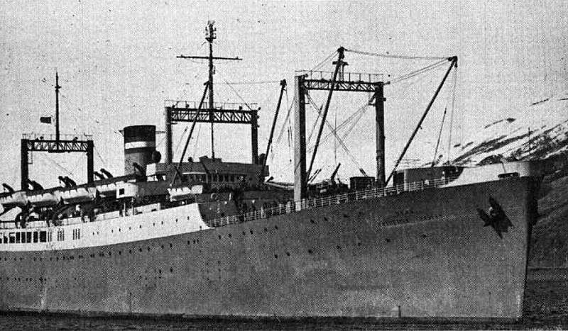 File:USNS Frederick Funston (T-AP-178) at Adak, Alaska (USA), in early 1950.jpg