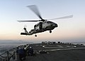 US Navy 070130-N-4649C-043 An SH-60 helicopter assigned to Helicopter Anti-Submarine Squadron Light Five One (HSL-51) prepares to land aboard Arleigh Burke-class guided missile destroyer USS Stethem (DDG 63).jpg