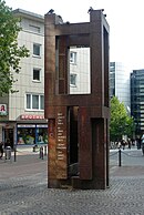 Denkmal an der Stelle von Einsteins Geburtshaus in Ulm