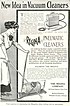 Реклама ранньої моделі пилососу (США, 1910)