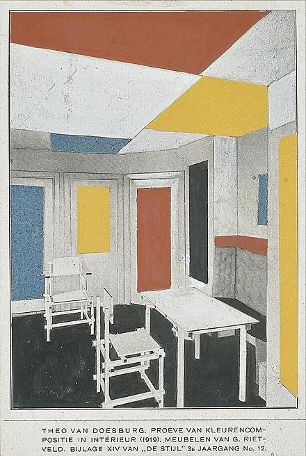 Van Doesburg and Rietveld interior, c.1919, Rijksmuseum, Amsterdam