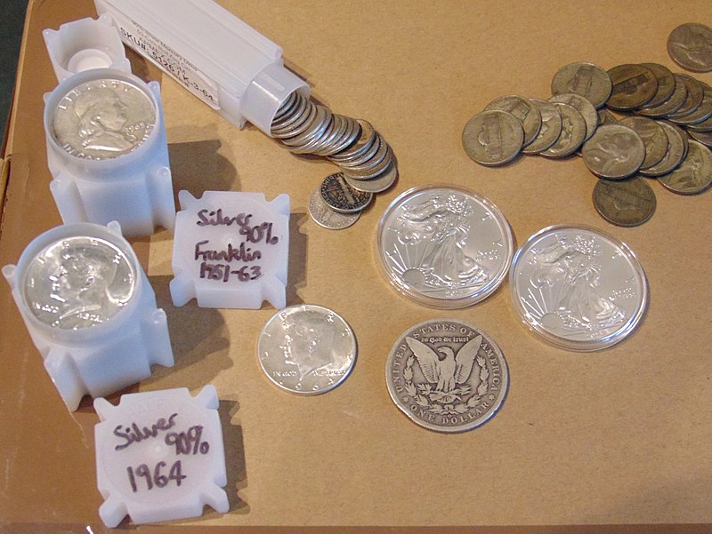 MAKE OFFER 6 Standard Ounces 1964 Silver Kennedy Half Dollars Junk Coins