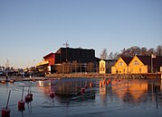 Örlogsvarvets område på Djurgården 2008 med Vasamuseet i mitten.