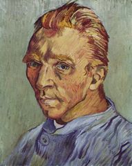 Self-Portrait Without Beard, c. September 1889. This painting may have been Van Gogh's last self-portrait. He gave it to his mother as a birthday gift.[260][261]