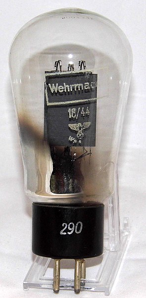 File:Vintage German Wehrmacht-Labeled Vacuum Tube, Type RGN 2004, Full-Wave Rectifier, WWII Era (14828892385).jpg