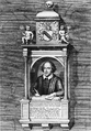 Jorj Vertuning 1725-yilgi Rim papasining Shakespeare asarlarining nashri uchun surati, uning ozʻzi chizgan yodgorlik va Chandos portretidan olingan.