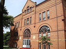 Wallace Hall (formerly Science Hall) housed George Washington Carver's first college classrooms. Wallace hall simpson college.jpg