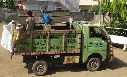 Waste collection truck in Ahmedabad, Gujarat