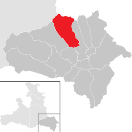 Poloha obce Weißpriach v okrese Tamsweg (klikacia mapa)