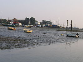 Strand van West Mersea bij eb