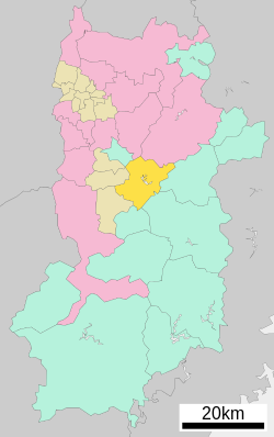 Location of Yoshino in Nara Prefecture