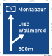 Zeichen 449 - Vorwegweiser auf Autobahnen (nach RWBA), StVO 1992.svg