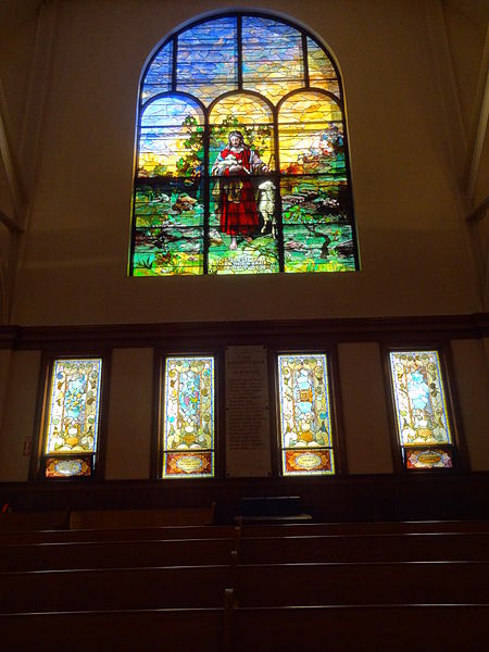 File:'The Good Shepard' stained glass window in Pawtucket Congregational Church; Lowell, Massachusetts; 2012-05-19.JPG