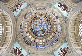 Interior of main dome of the Museu Nacional d'Art de Catalunya - Palau Nacional (Barcelona)